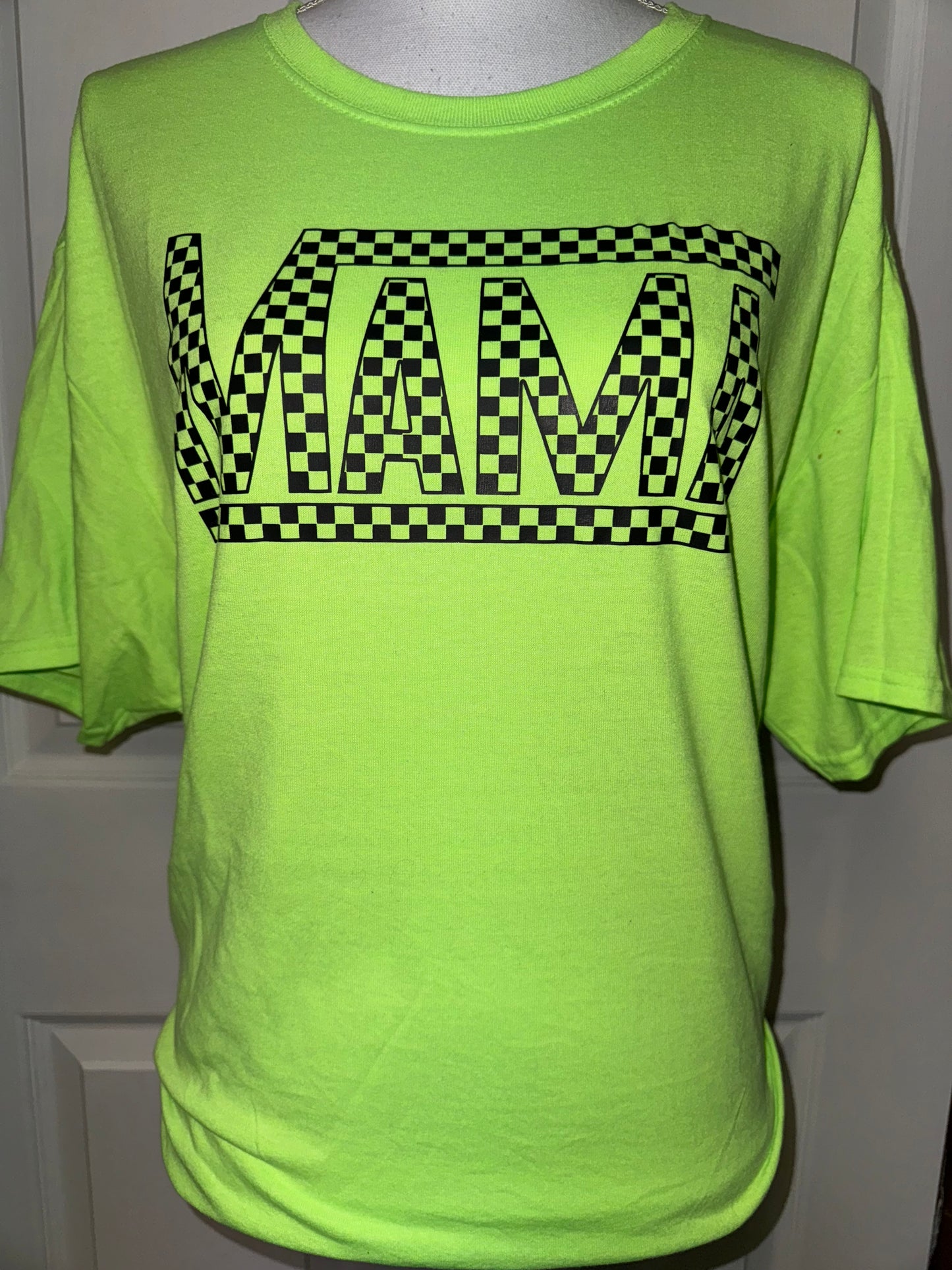 Checkered Mama Tee