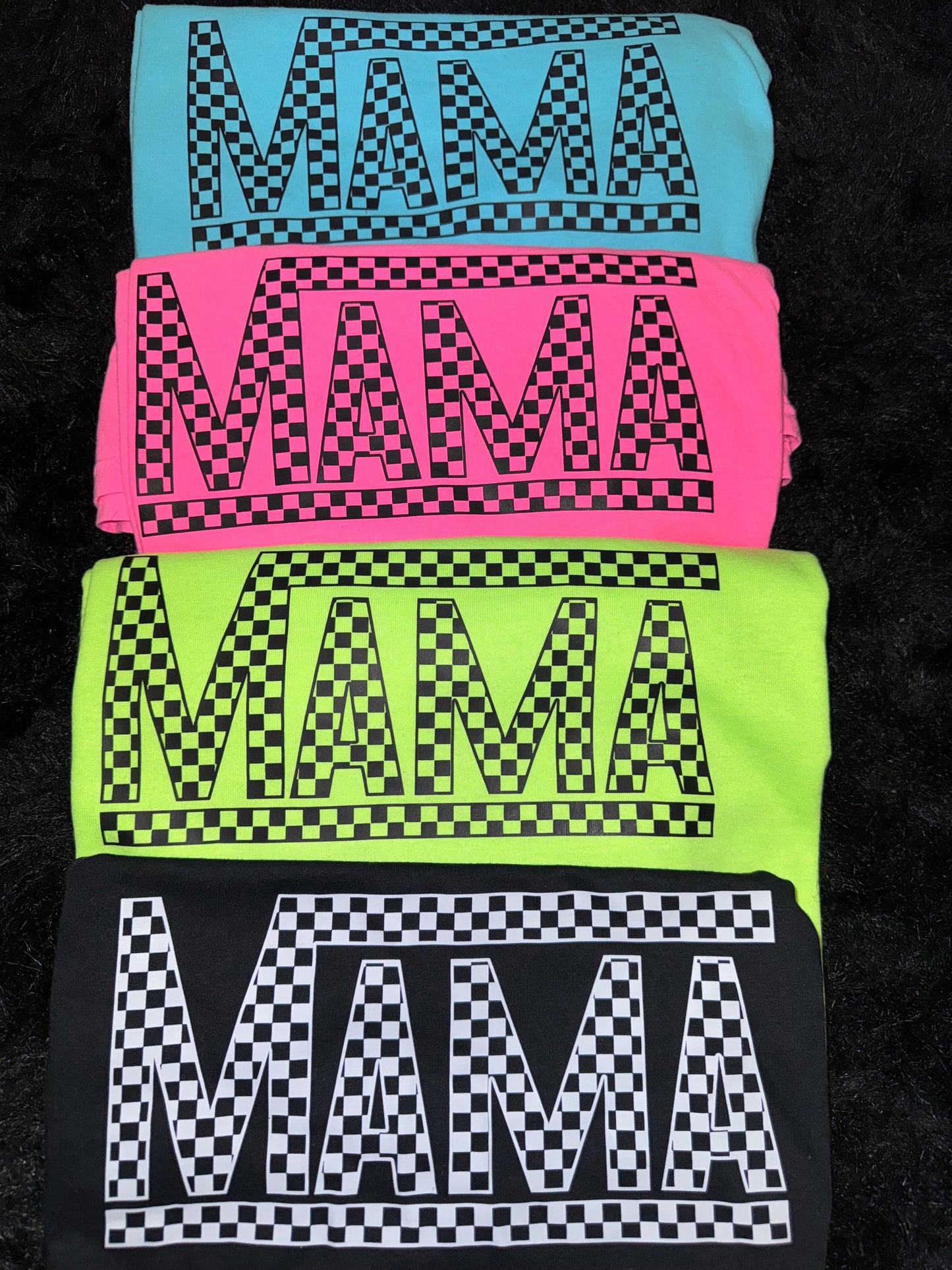 Checkered Mama Tee