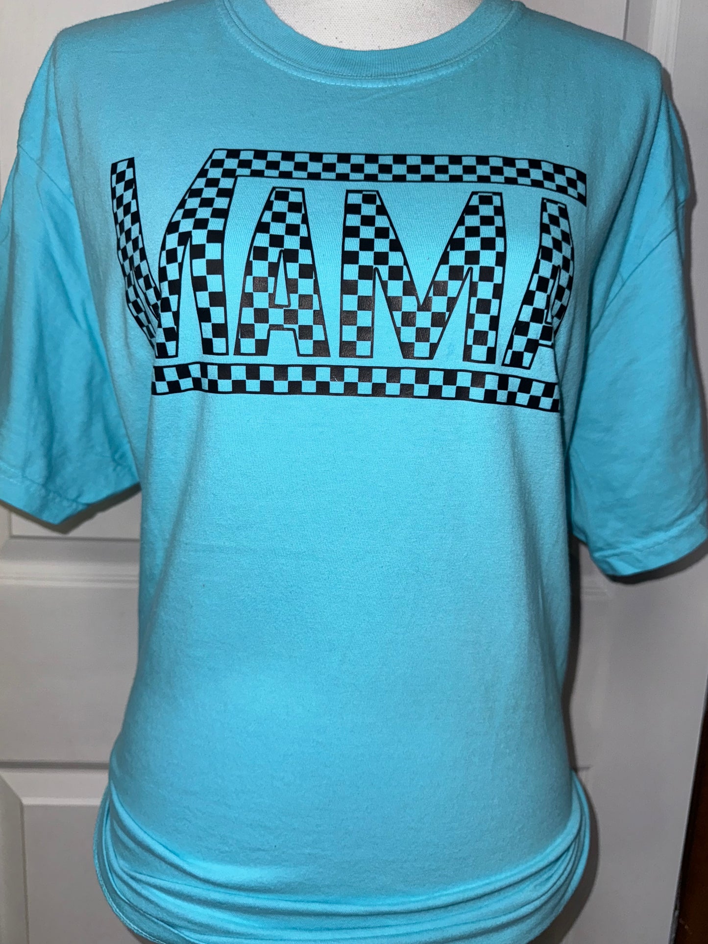 Checkered Mama Tee