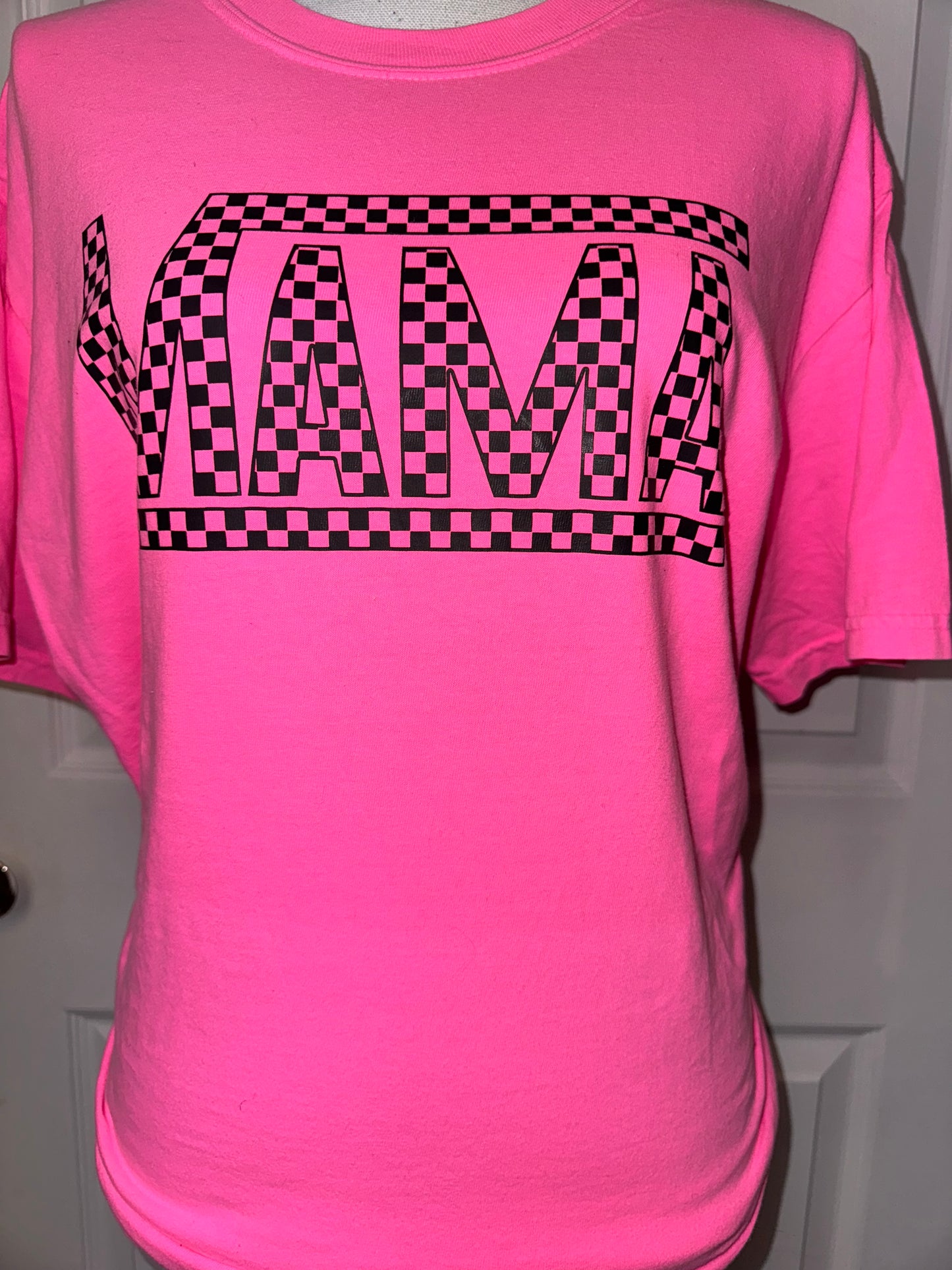 Checkered Mama Tee