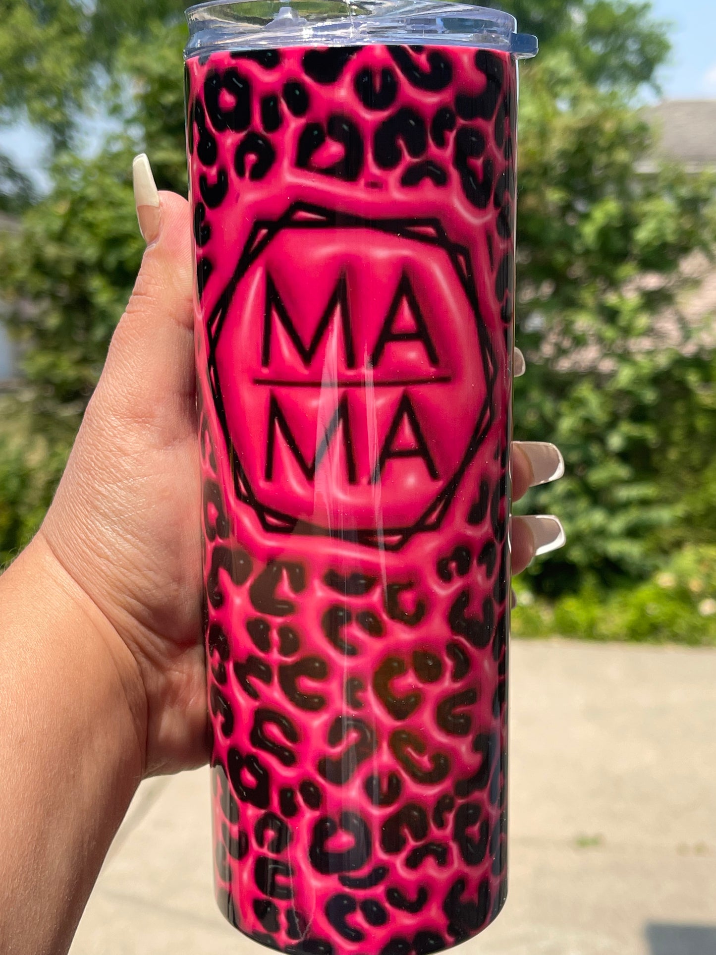 20oz Cheetah mama tumbler