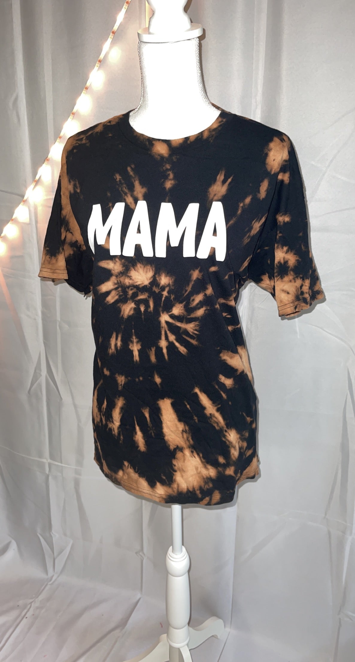 Mama Bleached Tee 🖤🧡