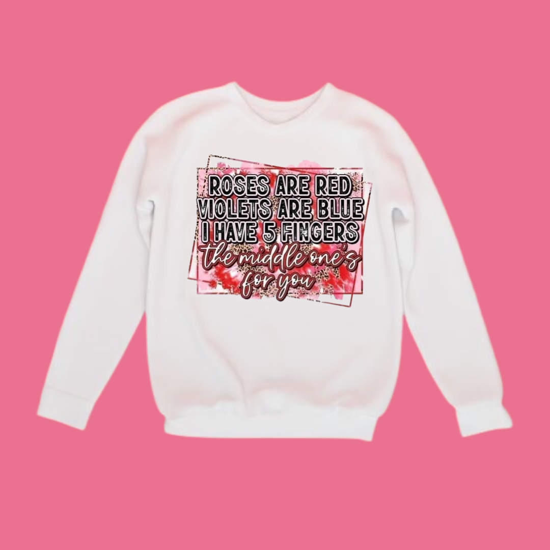 Roses are Red Violets are Blue… Crewneck Sweater