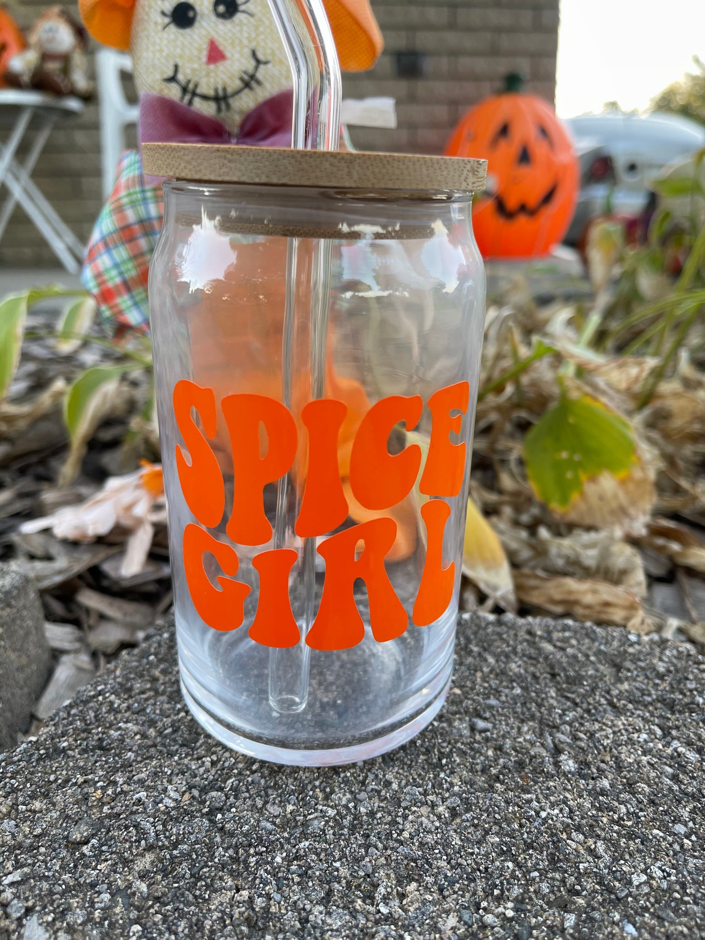 Spice girl glass cup 🧡