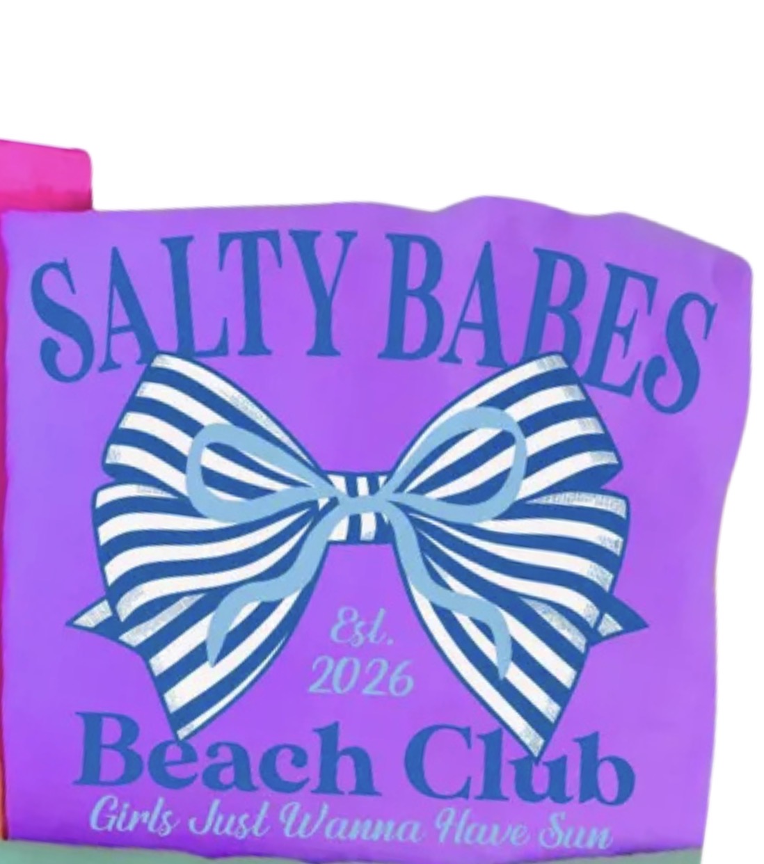 Salty Babes Beach Club Neon Colored Tees