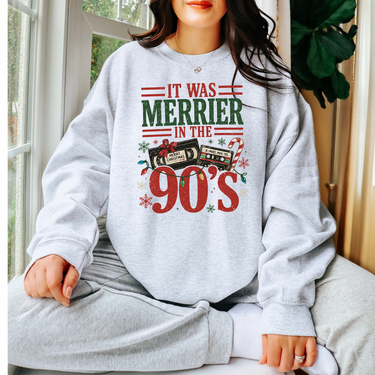 It was Merrier in the 90s Sweatshirt