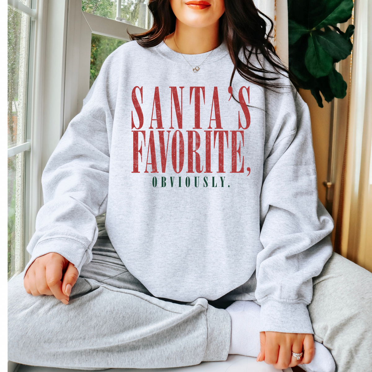 Santas Favorite Obviously Sweatshirt