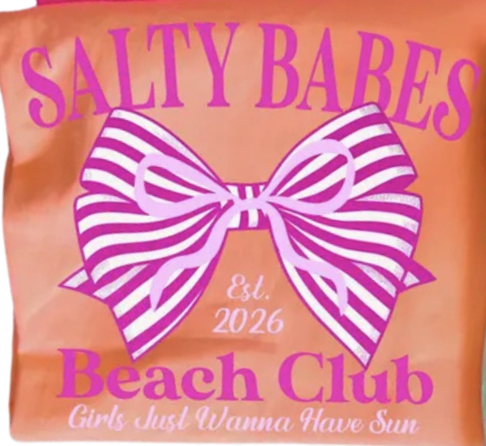 Salty Babes Beach Club Neon Colored Tees