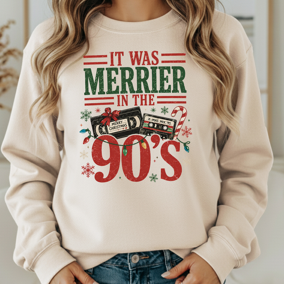 It was Merrier in the 90s Sweatshirt