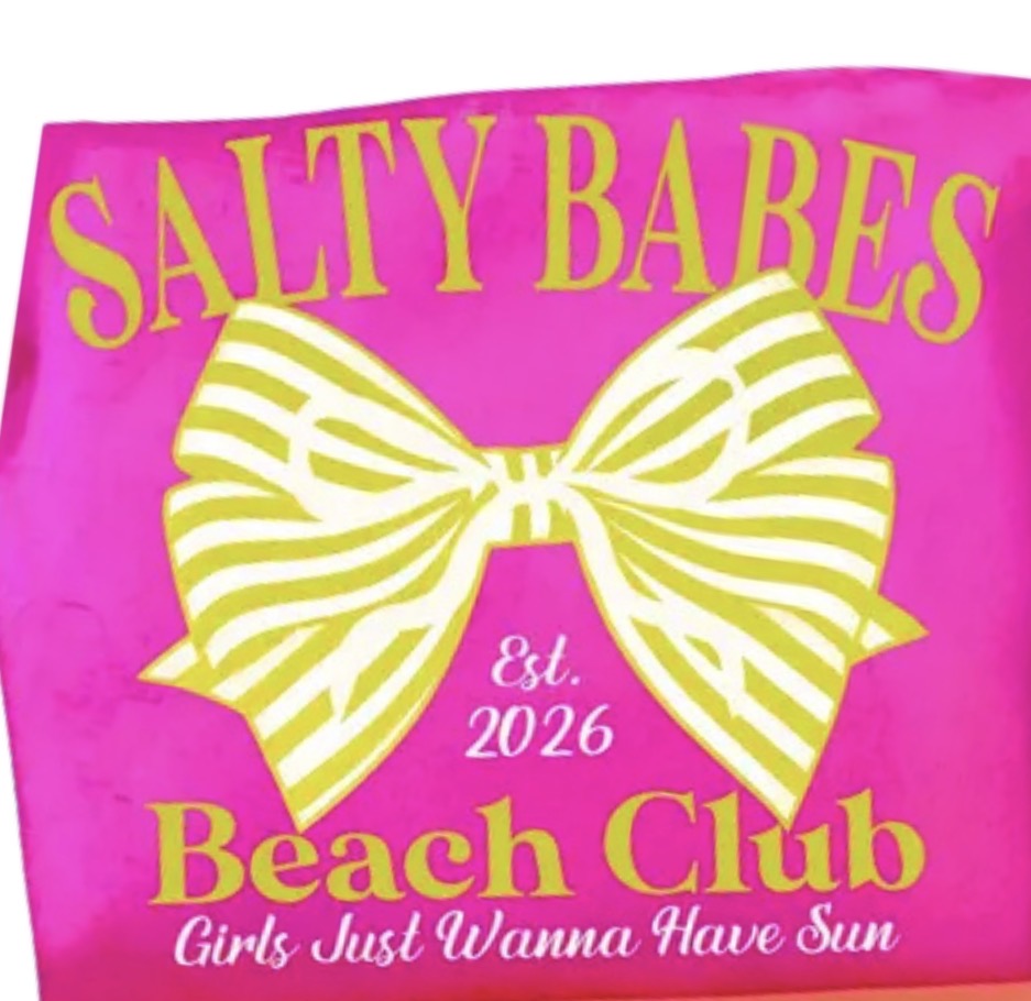 Salty Babes Beach Club Neon Colored Tees