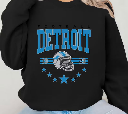 Detroit lions Football Crewneck Sweater