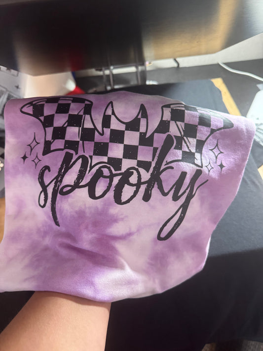 Spooky Purple TieDyed Tshirt