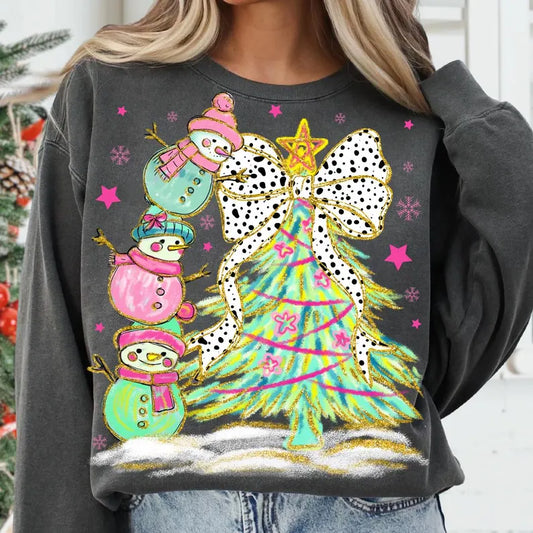 Snowman Christmas tree Sweater 🎄