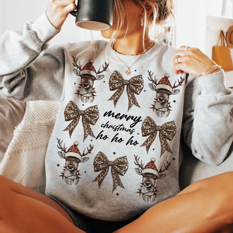 Merry Christmas Ho Ho Ho Deer Sweater