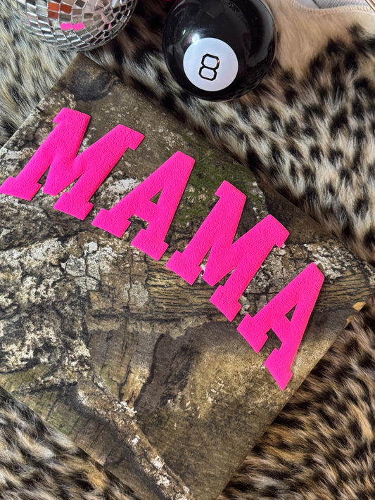 Camo Mama Puff Print Tshirt