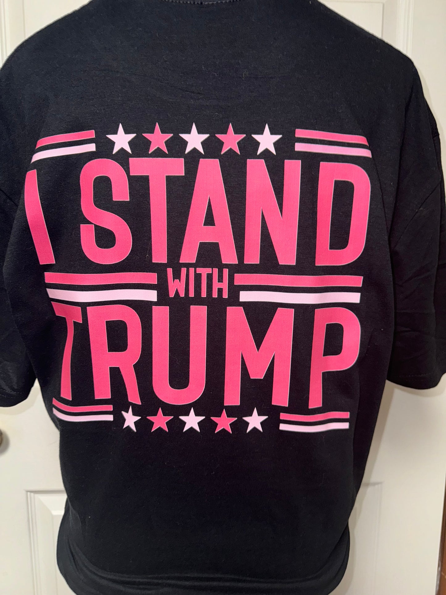 Pink I stand with Trump tee